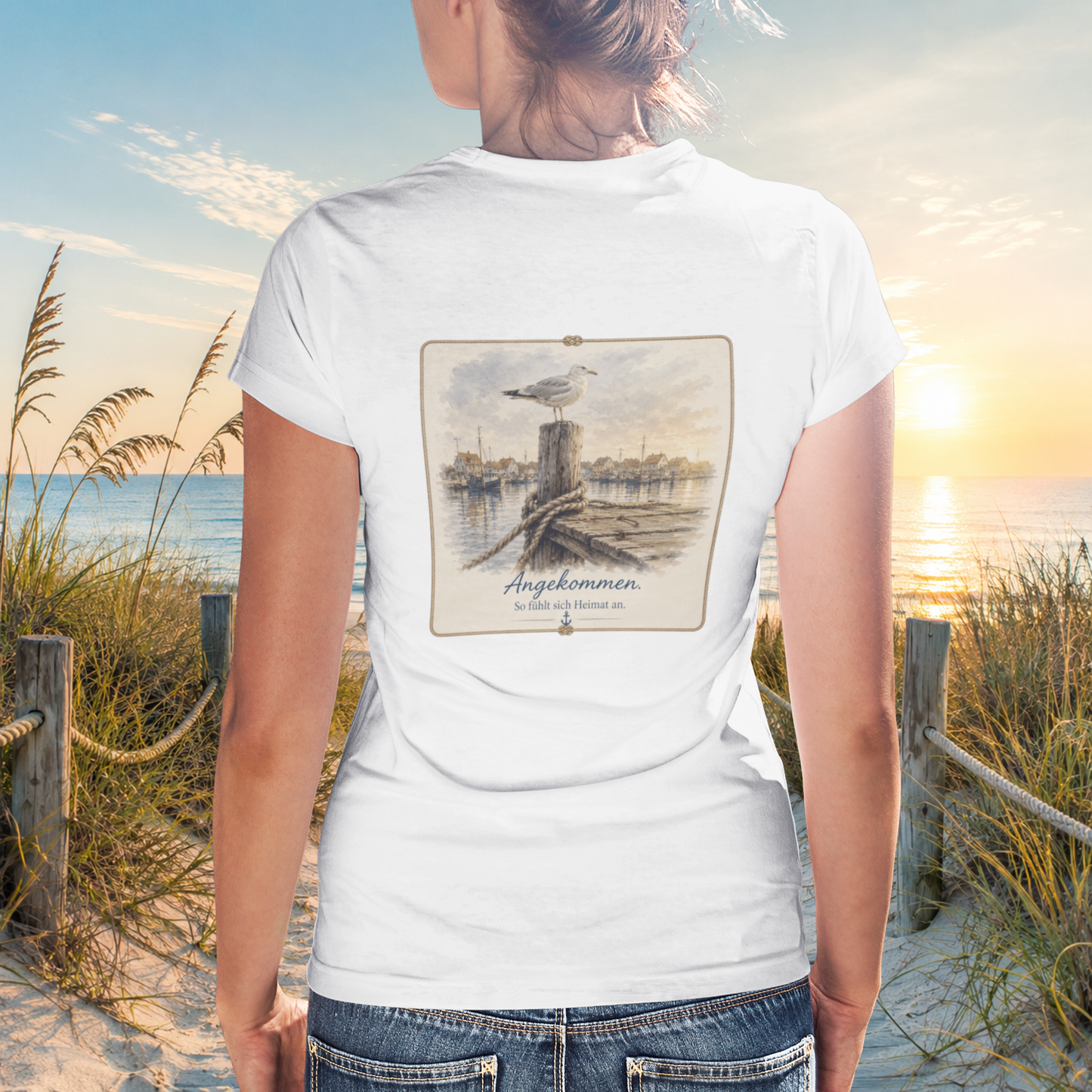 ANGEKOMMEN. Damen-Shirt